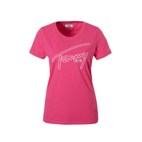 Tommy Jeans T Shirt Met Borduursels tommy jeans kopen in de aanbieding