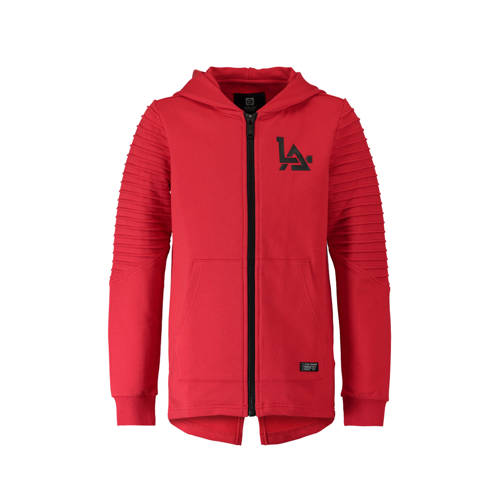 Coolcat Sweatvest Met Ribbels Rood coolcat kopen in de aanbieding