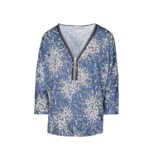 Cassis Top Met Allover Print Blauw cassis kopen in de aanbieding Cassis Top Met Allover Print Blauw cassis kopen in de aanbieding