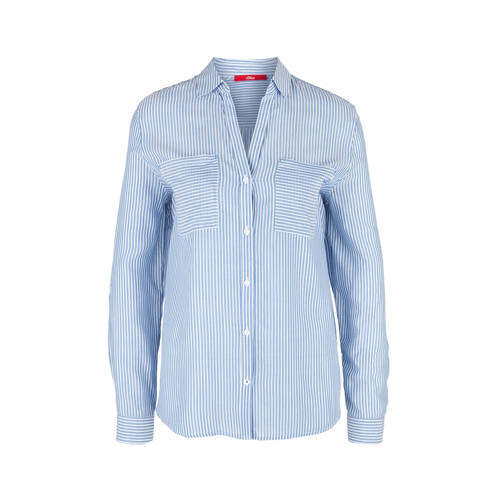 Soliver Gestreepte Blouse Lichtblauw soliver kopen in de aanbieding