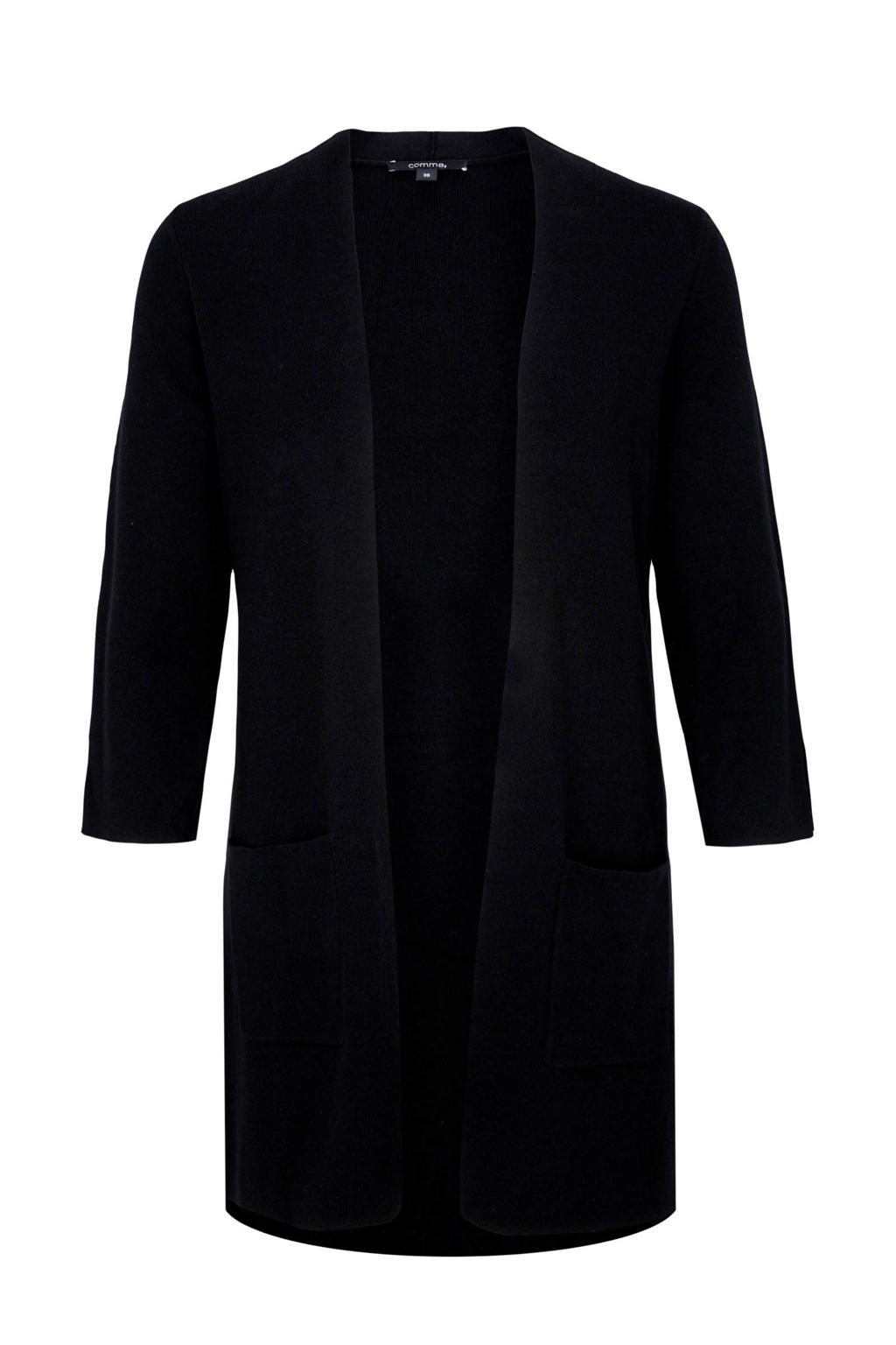 comma vest zwart wehkamp