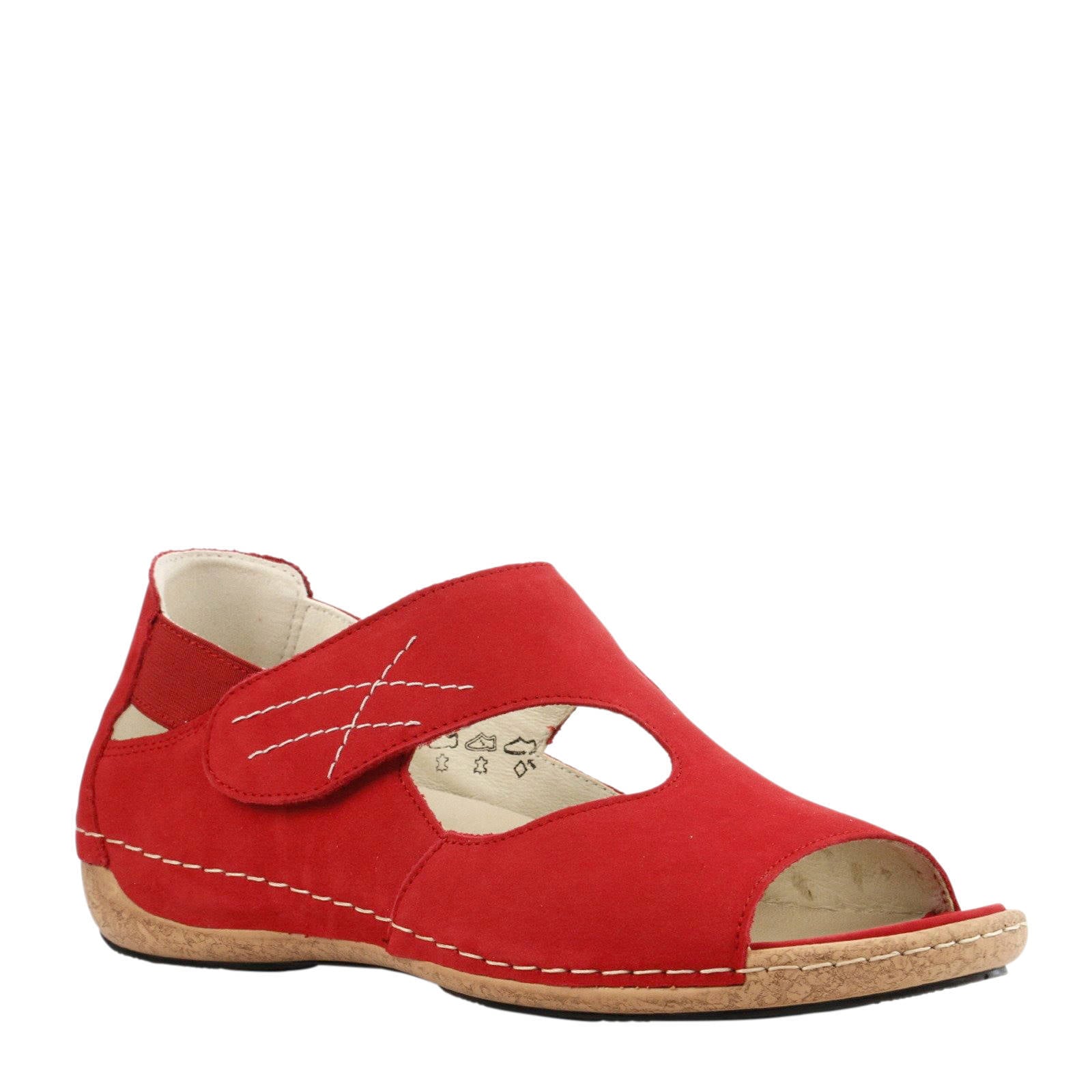Waldlaufer 342004 Heliett suède sandalen rood | wehkamp