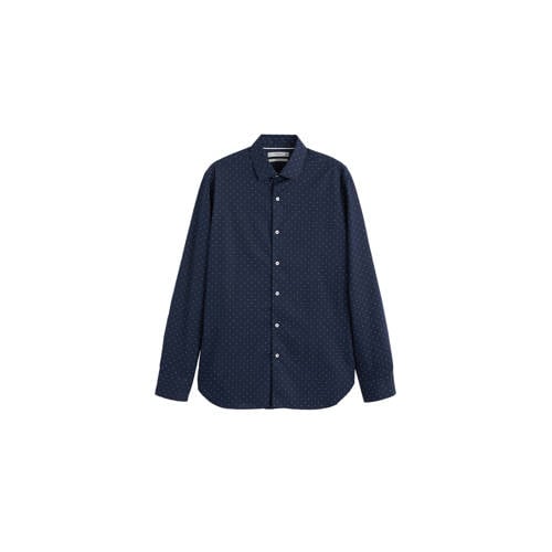 Mango Man Gestipt Slim Fit Overhemd Marine mango man kopen in de aanbieding Mango Man Gestipt Slim Fit Overhemd Marine mango man kopen in de aanbieding