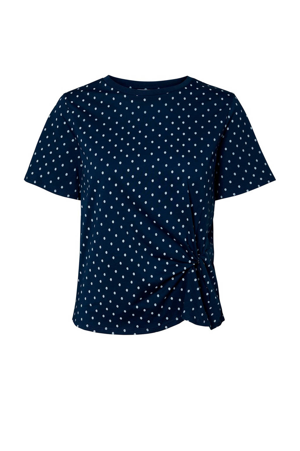 Noisy may T-shirt met stippen blauw, Blauw