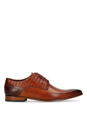 leren veterschoenen cognac