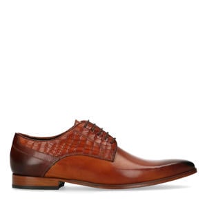 leren veterschoenen cognac