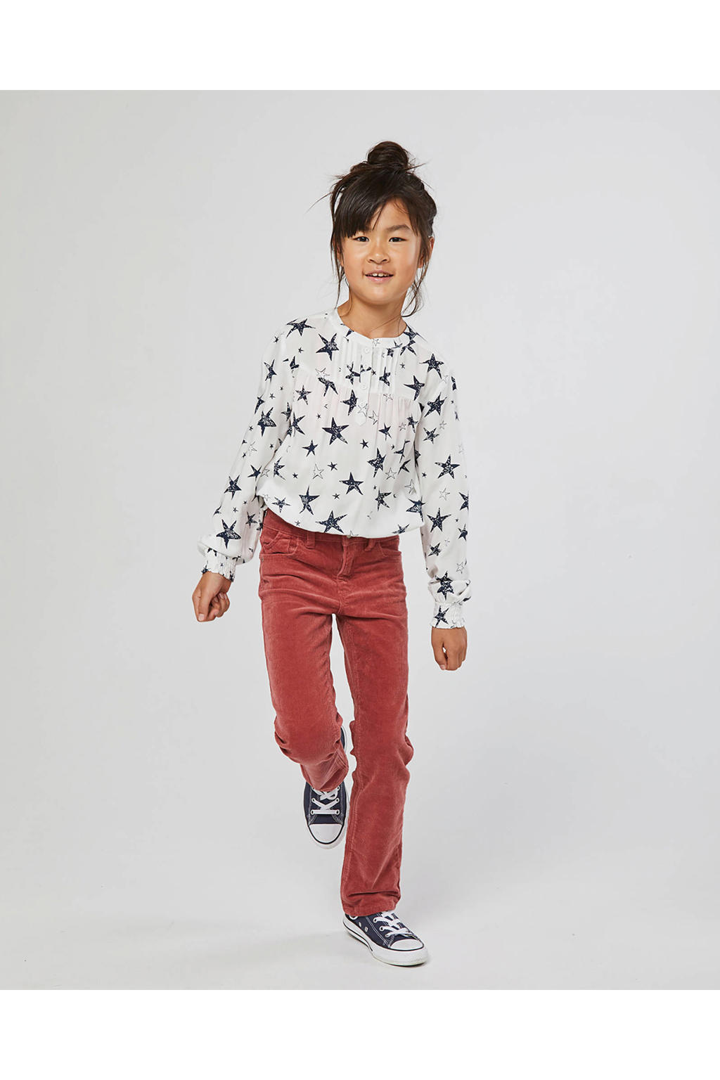 WE Fashion Blue Ridge corduroy bootcut broek Jenny Jade met textuur