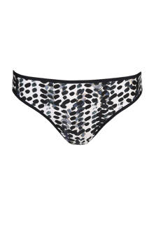 bikinibroekje met all over print zwart