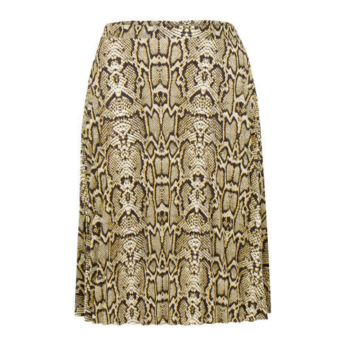 Miss Etam Plus Rok Met Slangenprint Geel miss etam kopen in de aanbieding