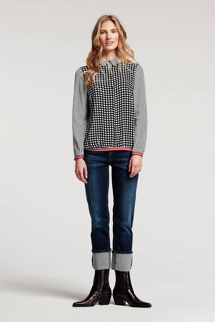 met Didi stippenprint Didi blouse blouse zwart ZtRvwR