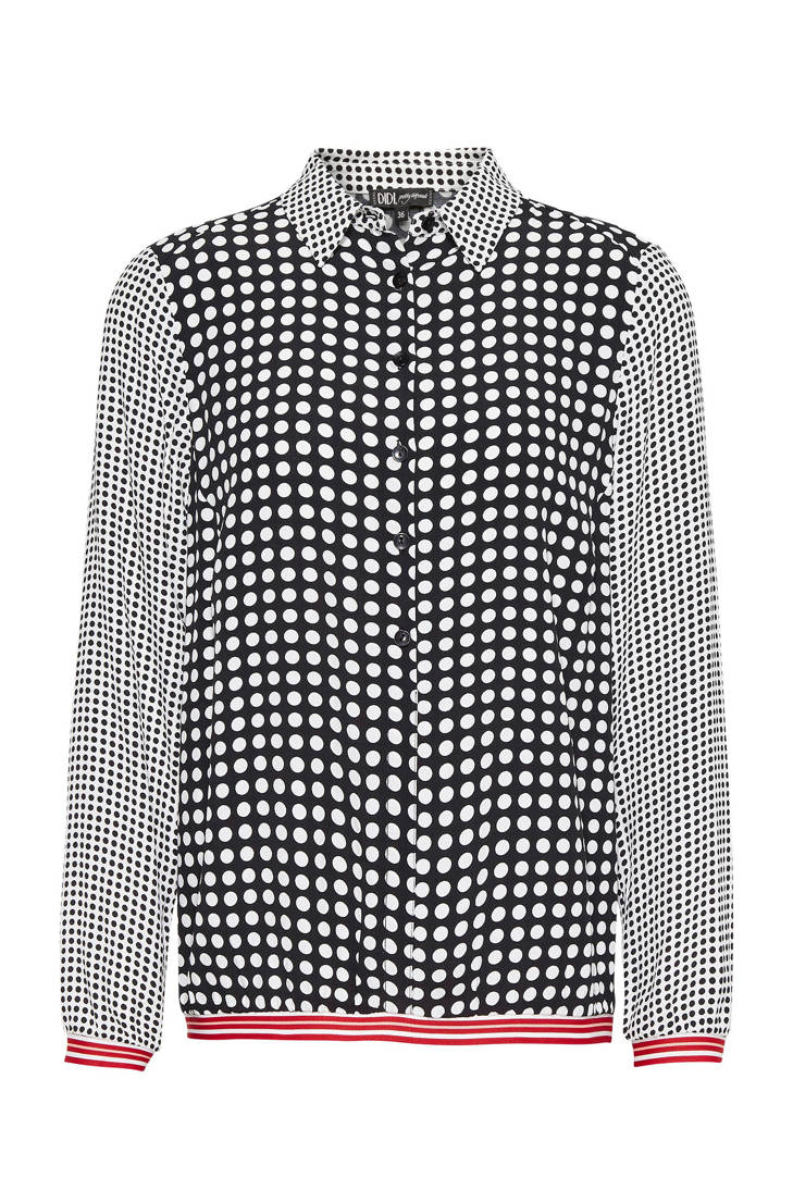 met Didi stippenprint Didi blouse blouse zwart ZtRvwR