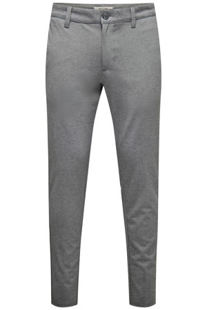 slim fit chino ONSMARK grijs melange
