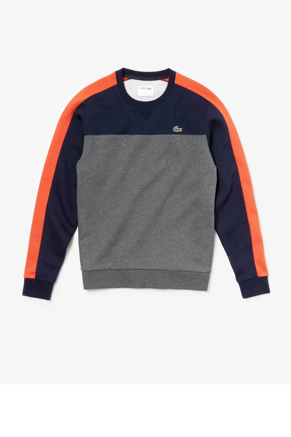 Lacoste sportsweater donkerblauw/grijs/oranje, Donkerblauw/grijs/oranje