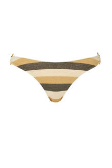 gestreept bikinibroekje met lurex goud