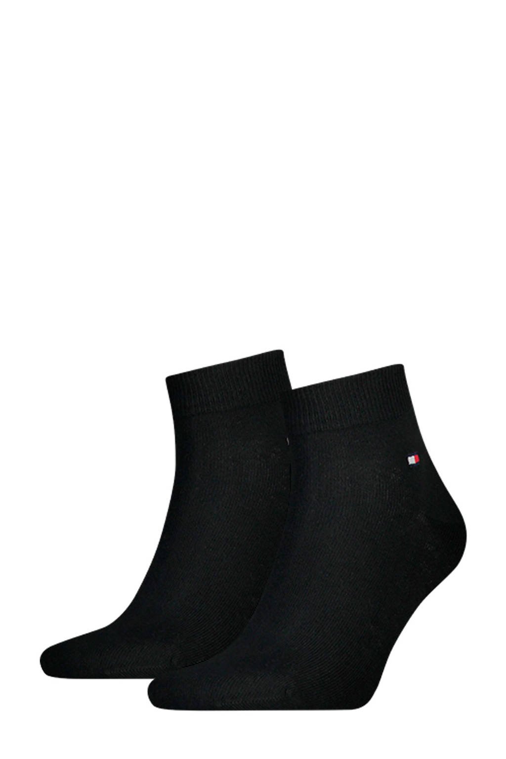 Tommy Hilfiger quarter sokken (2 paar), Zwart