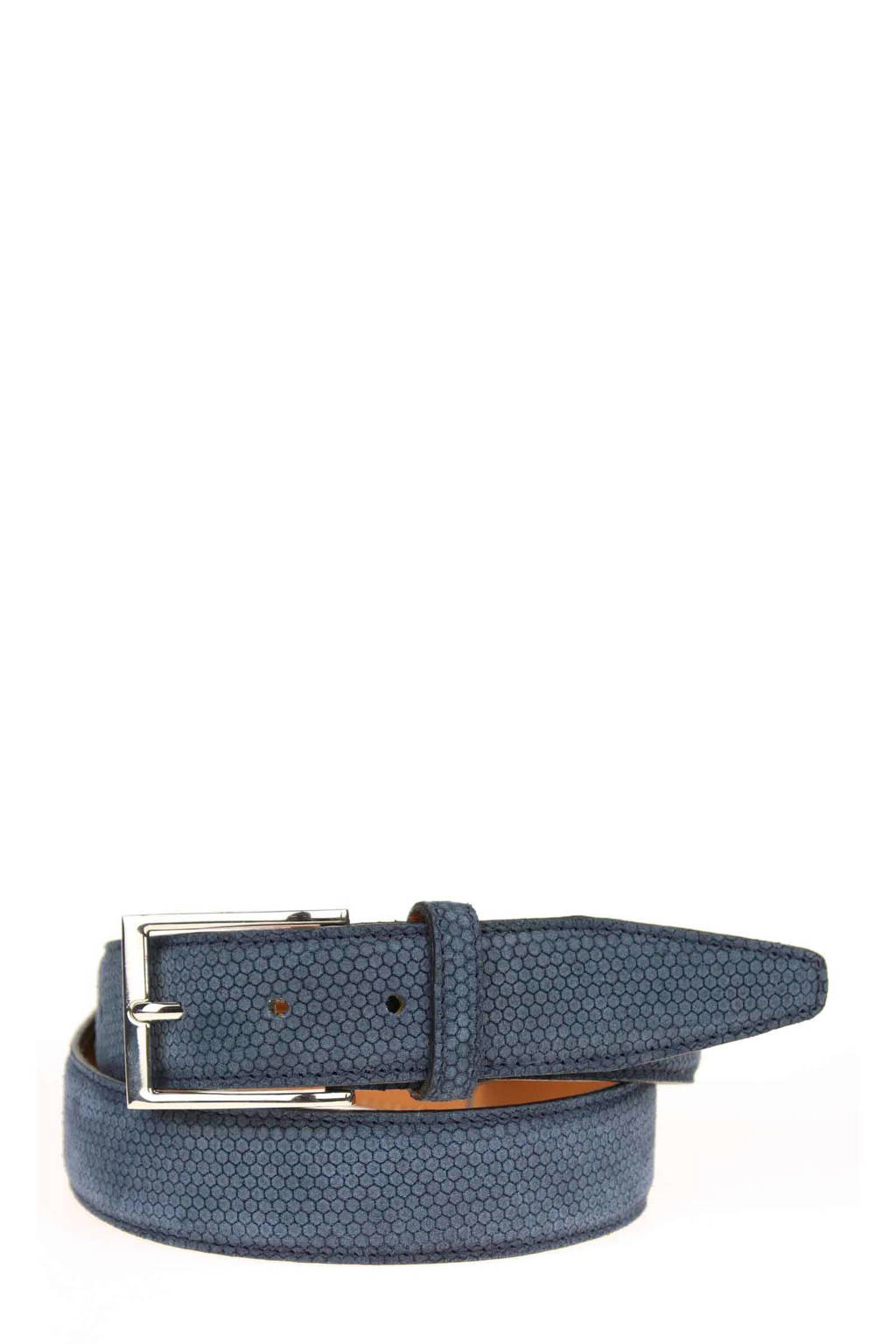 Profuomo suède riem blauw, Blauw