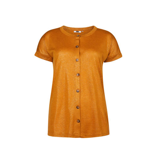 We Fashion Top Met Lurex Oker we fashion kopen in de aanbieding