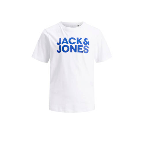 Jack And Jones Junior T Shirt Met Logo Wit jack and jones kopen in de aanbieding