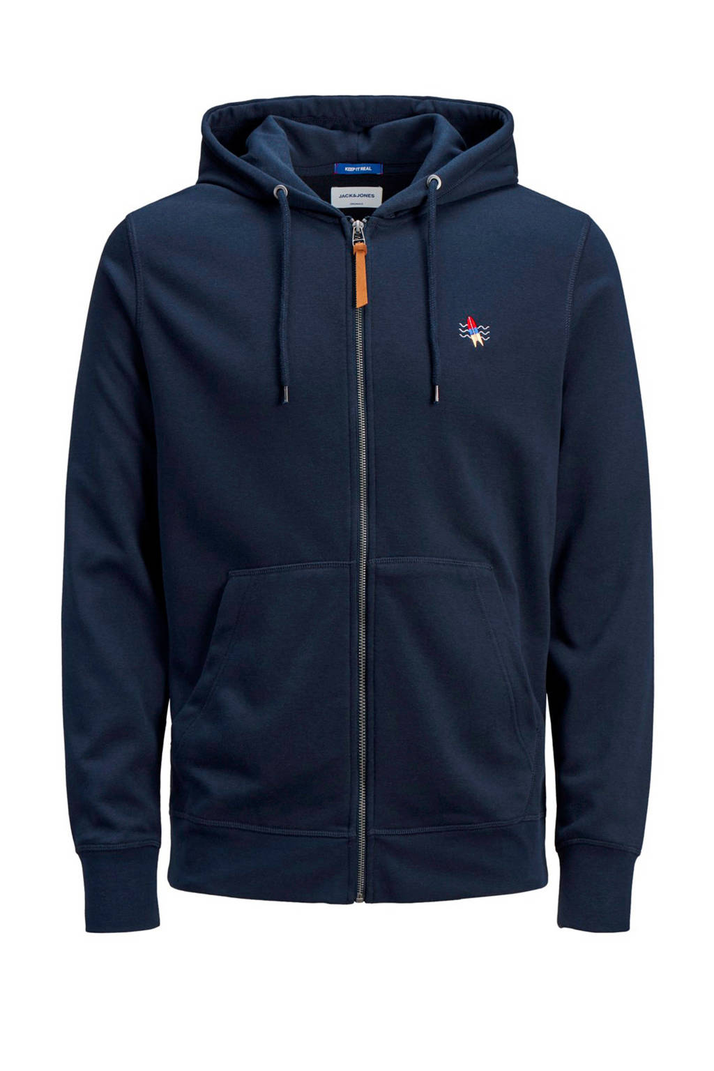 Jack & Jones Originals sweatvest met capuchon, Donkerblauw