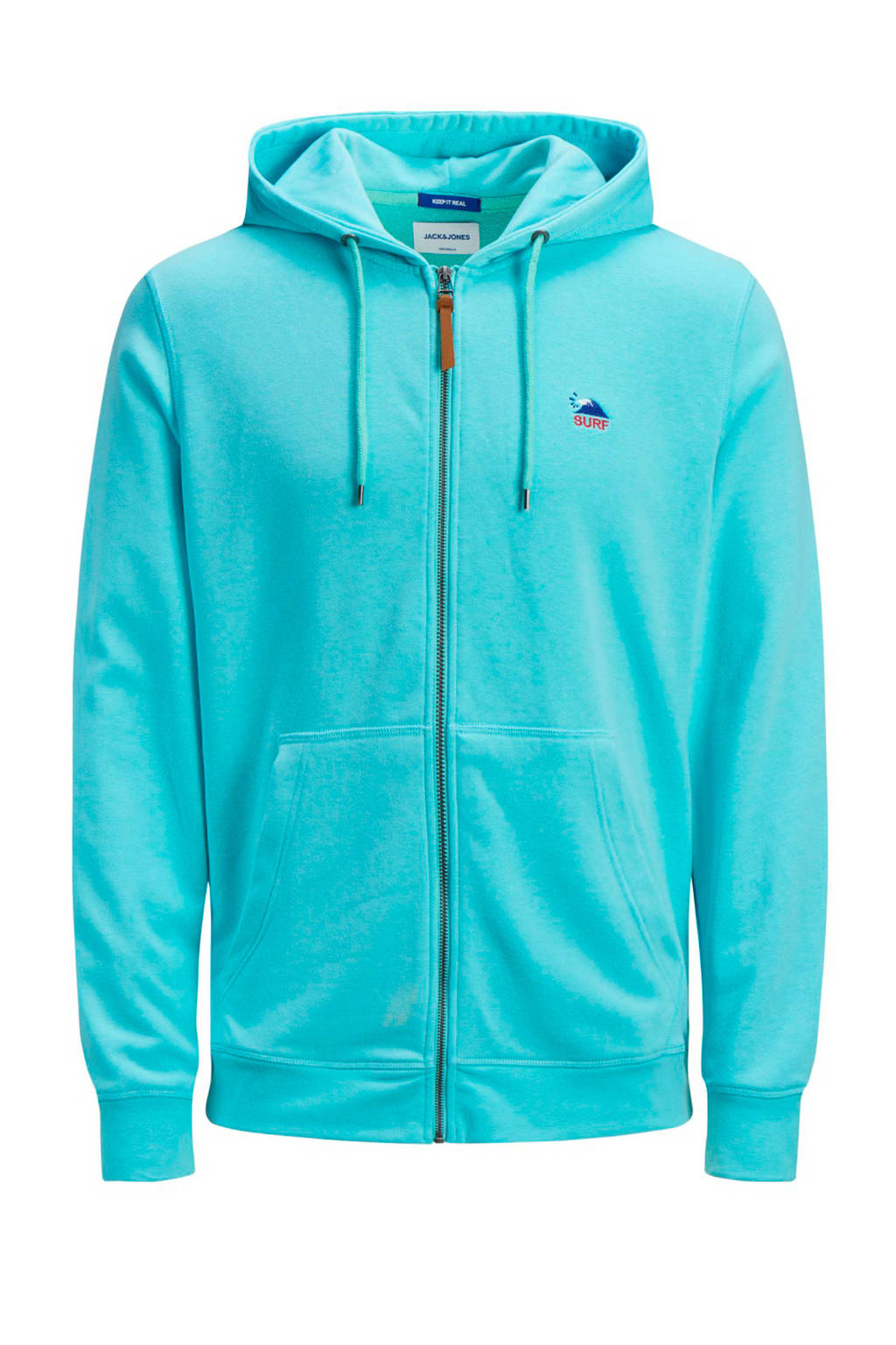 Jack & Jones Originals sweatvest met capuchon, Turquoise