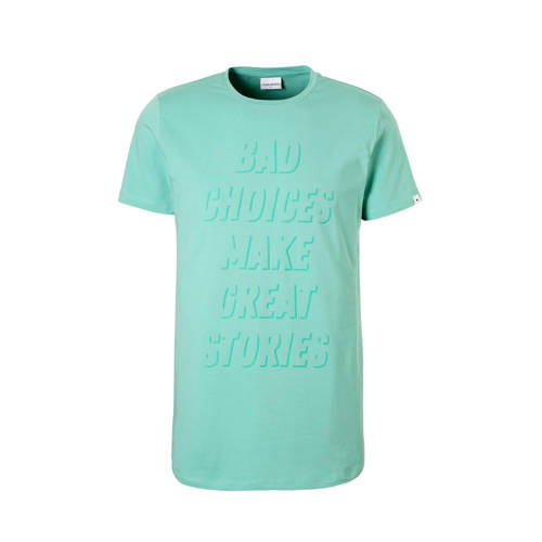 Purewhite T Shirt Met Tekst Groen purewhite kopen in de aanbieding