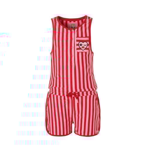 Z8 Gestreepte Jumpsuit Emily Met Hartje Rood z8 kopen in de aanbieding