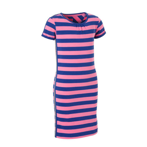 Z8 Gestreepte Jurk Yfke Met Zijstreep Roze z8 kopen in de aanbieding