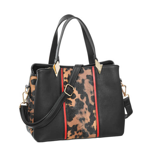 Vanharen Graceland Tijgerprint Tas Zwartbruin graceland kopen in de aanbieding Vanharen Graceland Tijgerprint Tas Zwartbruin graceland kopen in de aanbieding