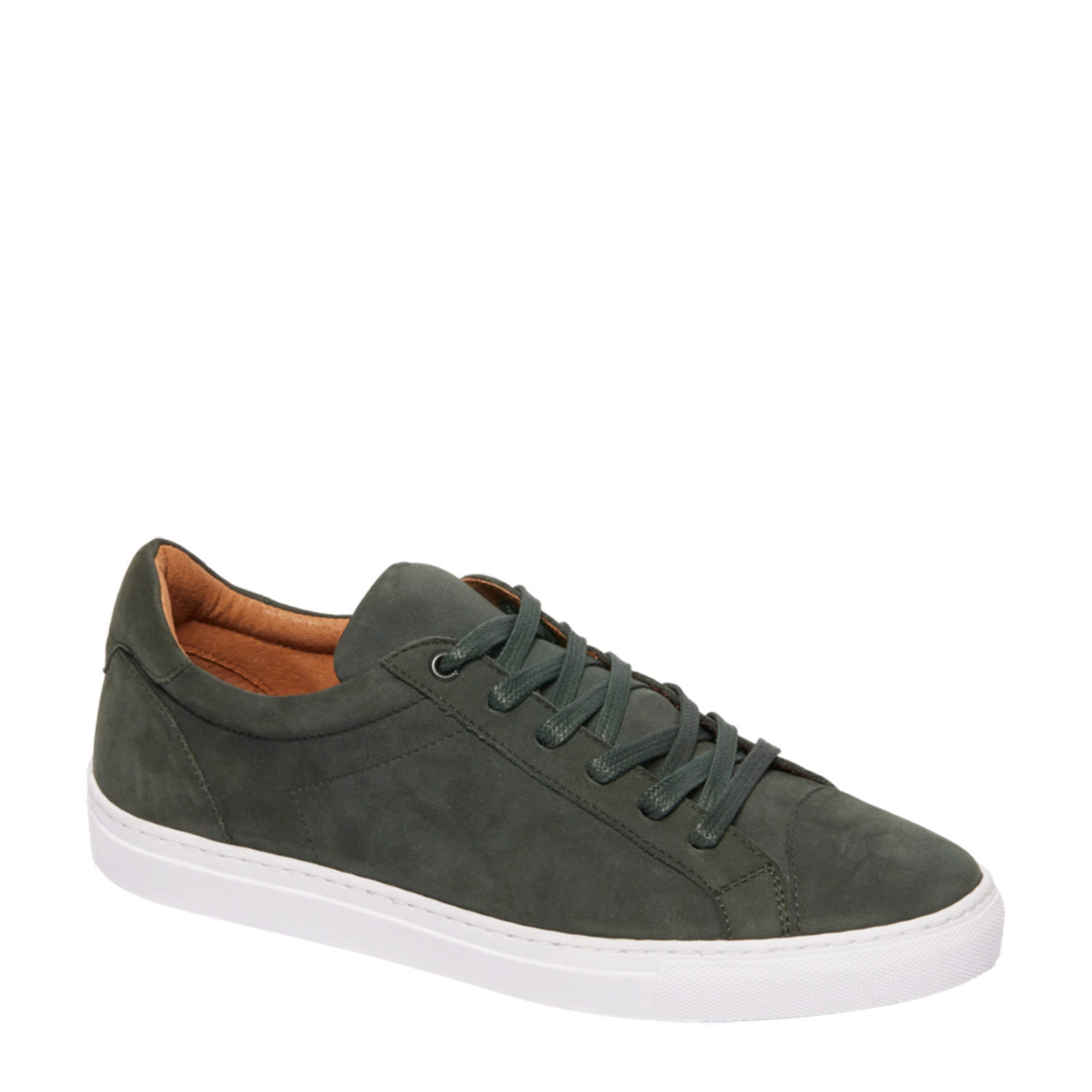 vanHaren AM SHOE nubuck sneakers groen | wehkamp
