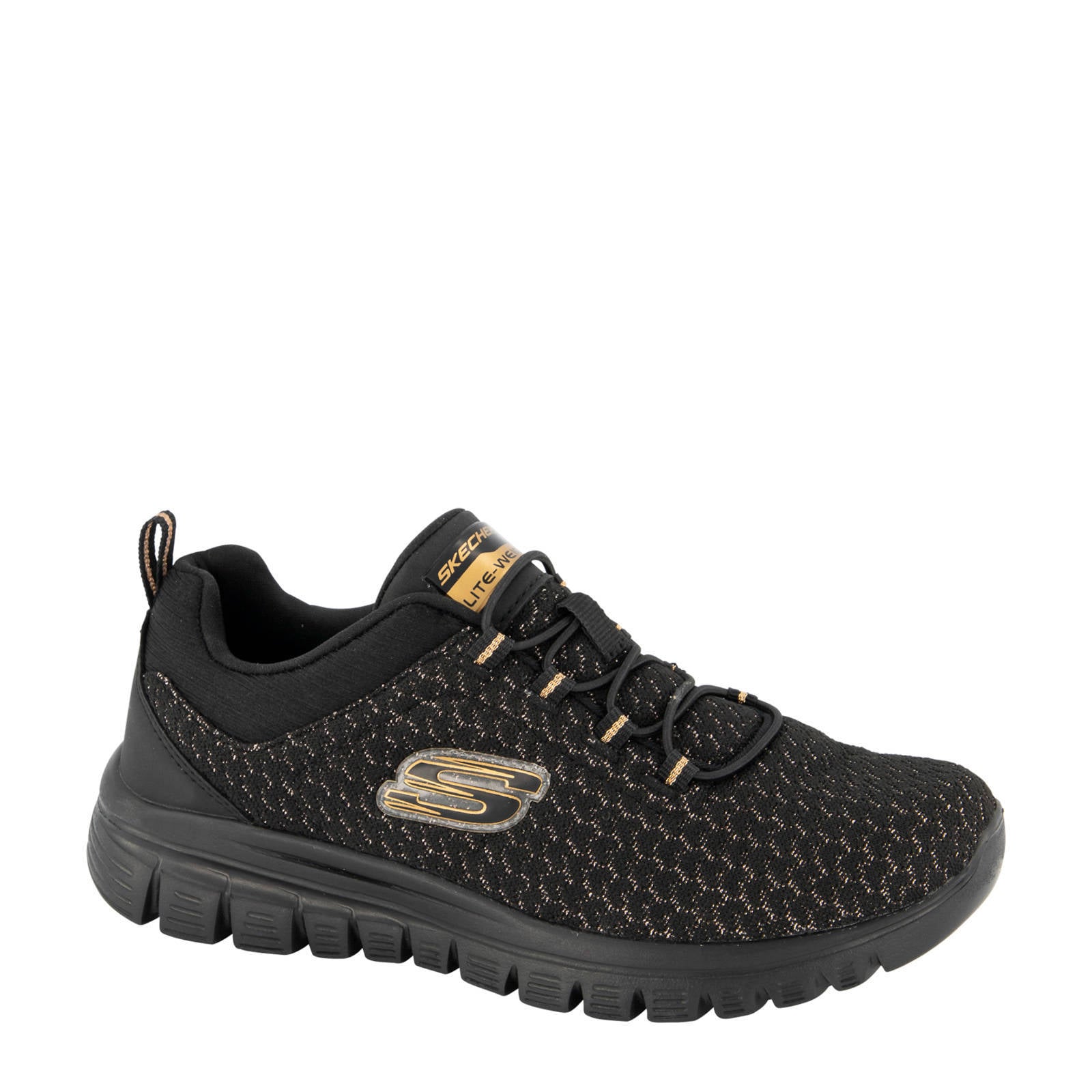 Skechers Summits Leopard Spot dames sneakers Zwart - Schoenen.nl