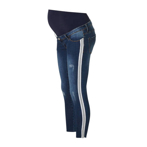 Ohma Cropped Slim Fit Zwangerschapsjeans Met Zijstreep ohma kopen in de aanbieding