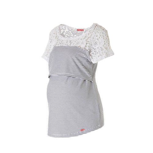 Ohma Zwangerschap Voeding T Shirt Met Kant Wit ohma kopen in de aanbieding