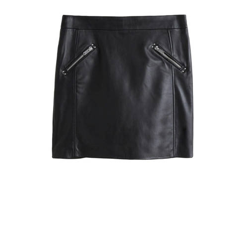 Violeta By Mango Leren Rok Zwart violeta by mango kopen in de aanbieding