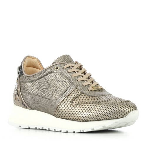 Fred De La Bretoniere Leren Sneakers Met Slangenprint fred de la bretoniere kopen in de aanbieding