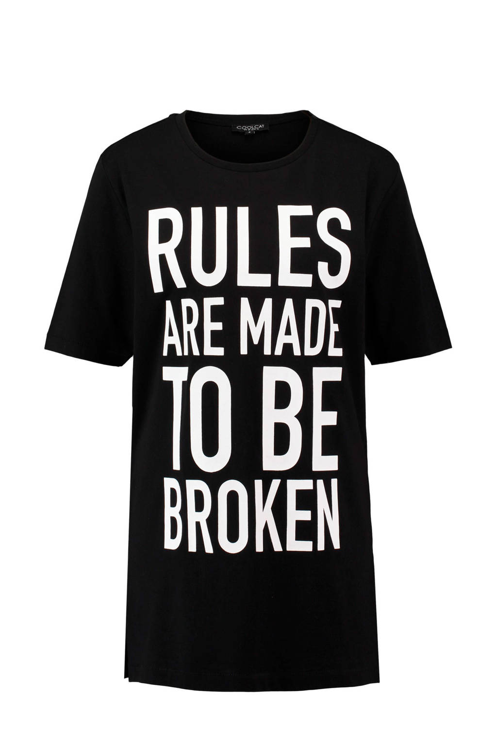 Dader stuiten op het ergste CoolCat T-shirt zwart | wehkamp