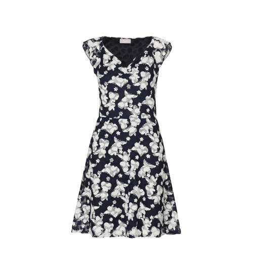 Cassis Kantern Jurk Met Vlinderprint Donkerblauw cassis kopen in de aanbieding