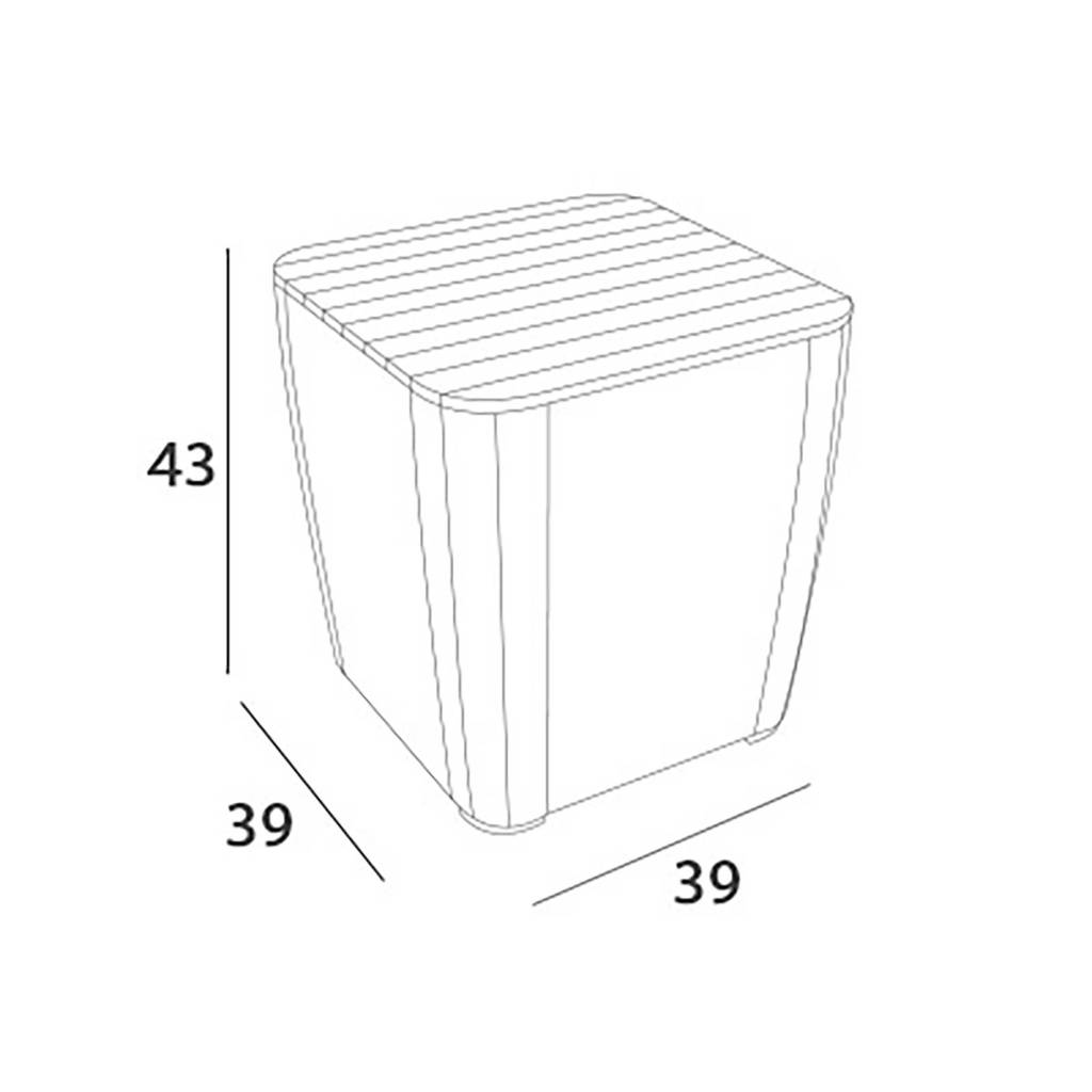 Set Balcon Iowa Allibert 3 Pièces - Table Et 2 Fauteuils En Rotin Synthétique Graphite - Parfait Pour Petit Espace Extérieur