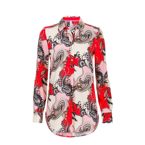 Miss Etam Regulier Blouse Met All Over Print Rood miss etam kopen in de aanbieding
