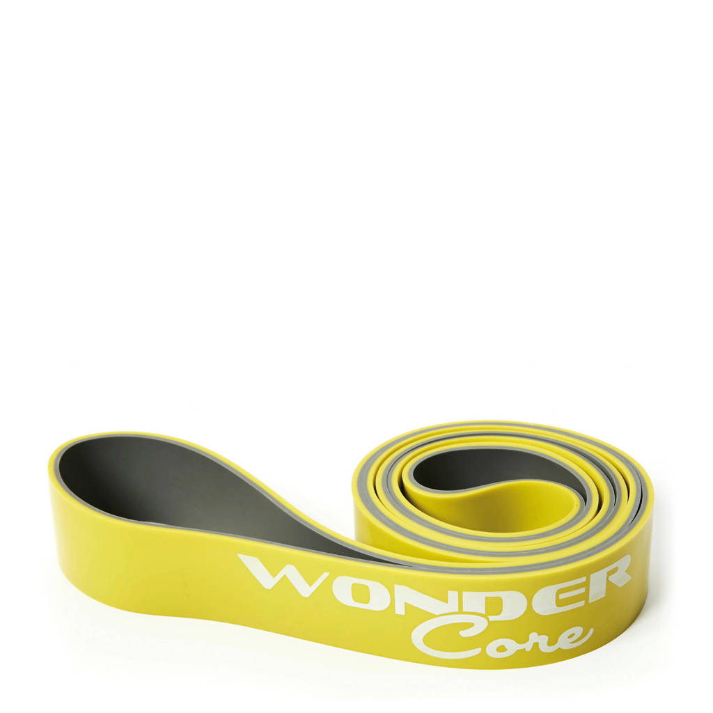 Wonder Core Pull Up Band - 4,4 cm - Groen/Grijs, Appelgroen/wit