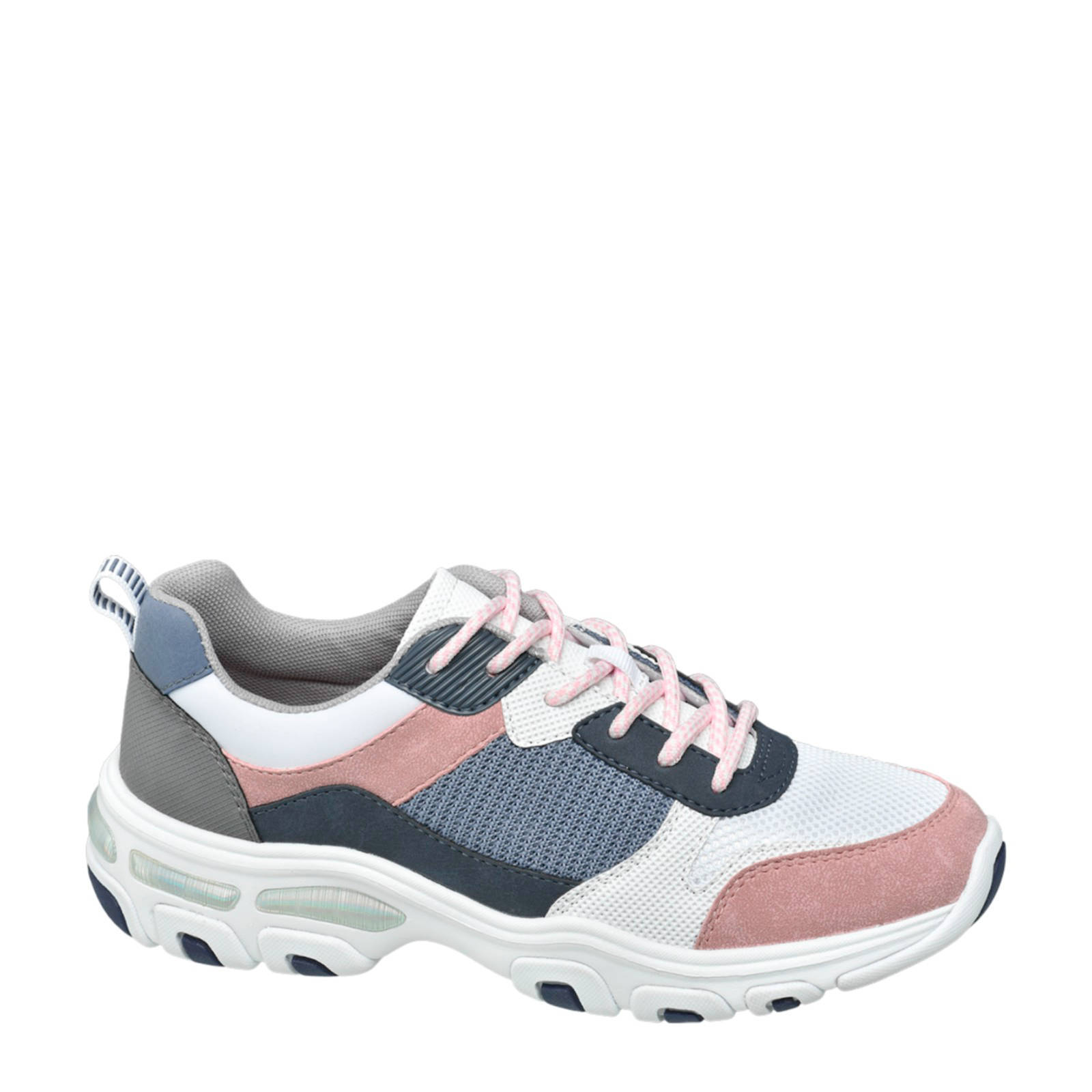 vanHaren Graceland dad sneakers roze/blauw | wehkamp