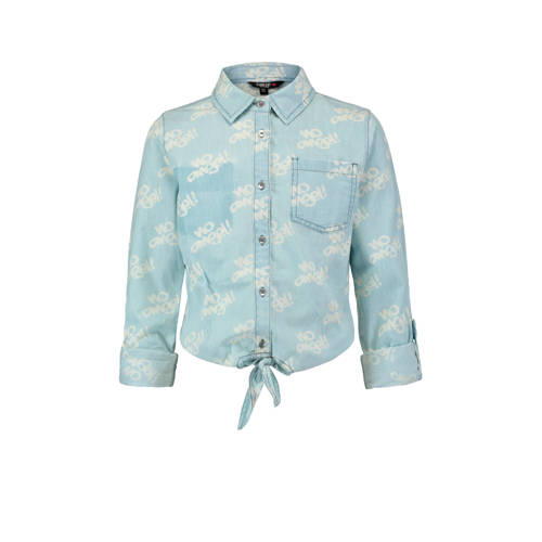 Coolcat Spijkerblouse Met Tekst En Strik coolcat kopen in de aanbieding