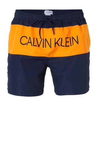 Underwear zwemshort met logo marine/oranje