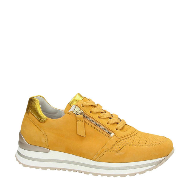 Actief pijpleiding bespotten Gabor suède sneakers geel | wehkamp