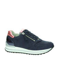 Gabor   suède sneakers donkerblauw, Blauw/roze