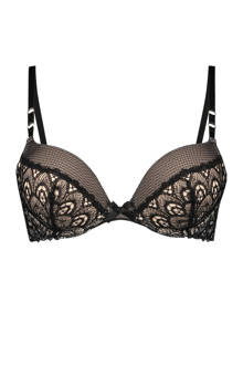 push-up bh Akuti met kant zwart