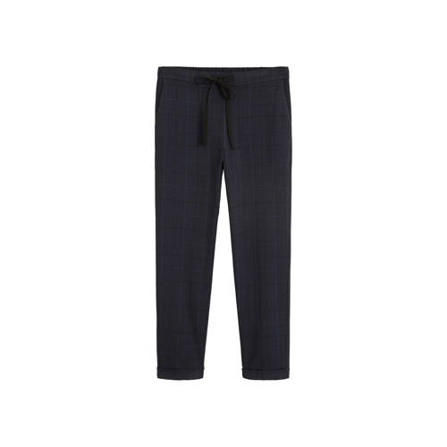 Mango Geruite Cropped Pantalon Donkerblauw mango kopen in de aanbieding Mango Geruite Cropped Pantalon Donkerblauw mango kopen in de aanbieding