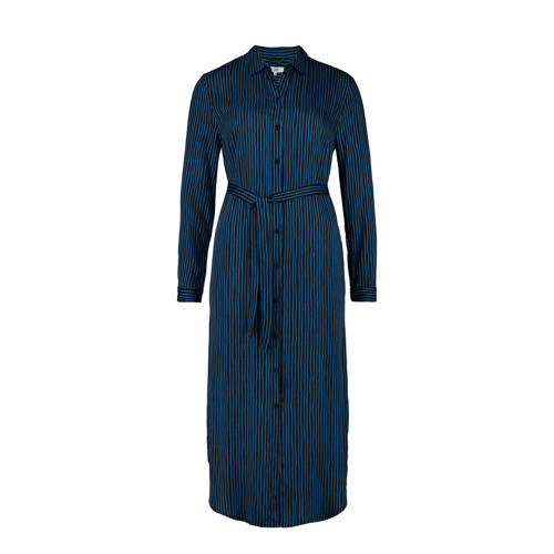 Cks Ethelda Gestreepte Blousejurk Antracietblauw cks kopen in de aanbieding