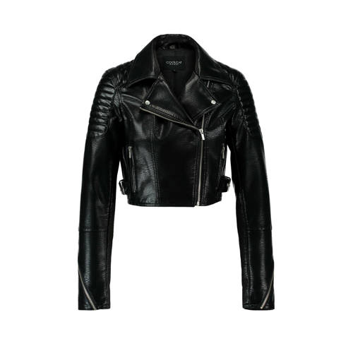 Coolcat Imitatieleren Bikerjack Zwart coolcat kopen in de aanbieding Coolcat Imitatieleren Bikerjack Zwart coolcat kopen in de aanbieding