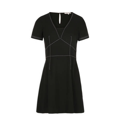 Morgan Jurk Met Sierstiksels Zwart morgan kopen in de aanbieding