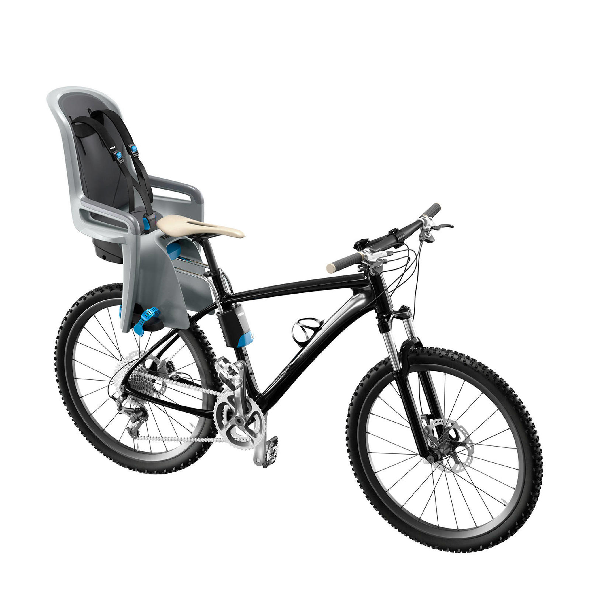 Thule RideAlong fietsstoeltje achter, lichtgrijs wehkamp